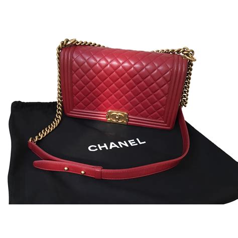 chanel red boy bag|chanel small boy bag black.